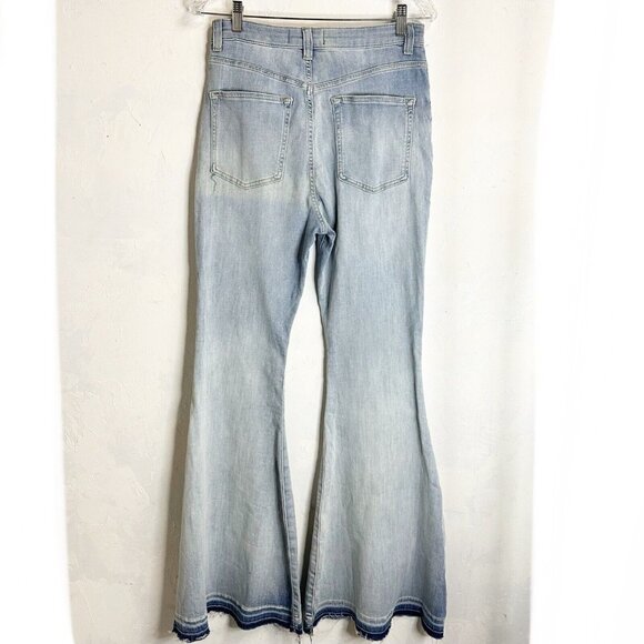 We the Free Extreme Flared Bell Button Fly Jeans Womens 30 Light Wash - Picture 8 of 15